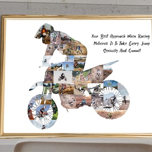 Regali personalizzati per motociclisti per uomini Poster di motociclette Collage fotografico Regali per motociclisti Regali a tema motociclistico Regalo per mountain bike