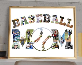 Personalized Baseball Photo Collage: Custom Team Gifts (Digital JPG)