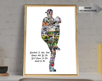 Personalized Baseball Photo Collage: Custom Coach or Player Gift (Digital JPG)