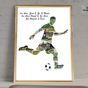 Football Photo Collage | Soccer Coach Gifts | Football Coach Gift | Football Artwork | Football Team Gift | Soccer Photo Collage