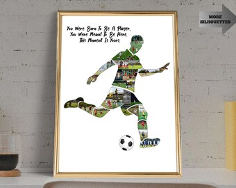 Personalized Football/Soccer Photo Collage Gift (Digital JPG File)