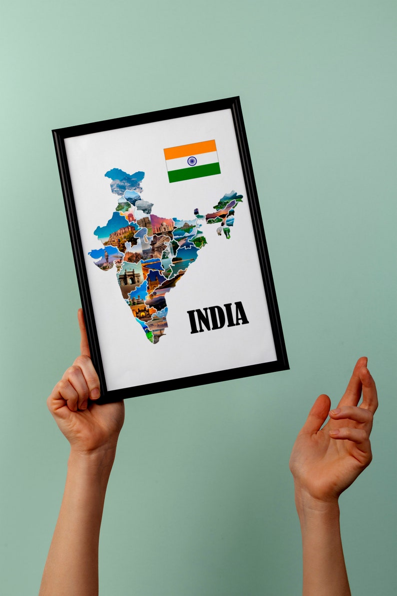Buy India Map Wall Art India Map Wall Decal India Map Wall Decor India