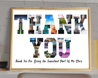 Personalized Thank You Photo Collage Art (Digital JPG File)