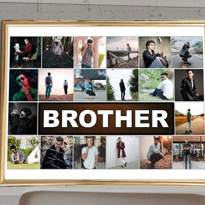 Regalo personalizzato per il fratello dalla sorella, regalo per il cognato, regalo per il fratello della tangente, regalo di simpatia, per la perdita del fratello, collage di foto di matrimonio