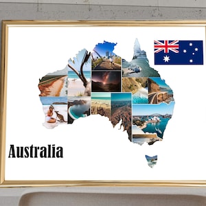 Carte de l’Australie | Australie Imprimer | Australie Poster | Australie Décor | Carte du pays Australie | Australie Poster Imprimer | Décor de carte de l’Australie