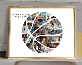 Personalized Basketball Photo Collage: Senior Night Gift (Digital JPG File)