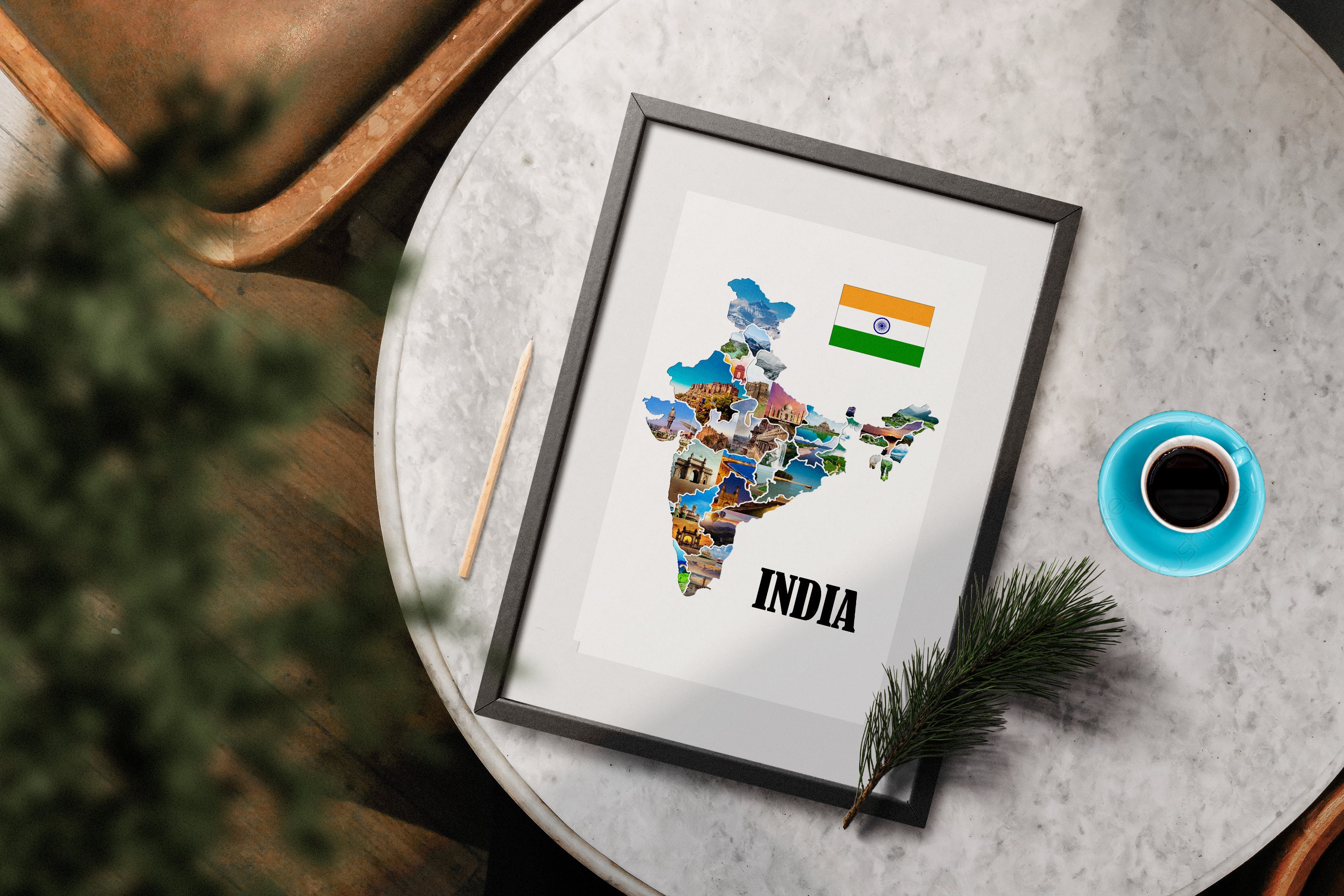 India Map Wall Art India Map Wall Decal India Map Wall Decor India Map Poster India Wall Print