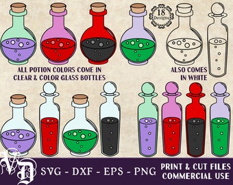 Potion Bottle SVG | Witch Potion SVG | Alchemy SVG | Spell Potion svg | Witch Bottle svg | Poison svg | dxf eps png Cut Print Digital Files