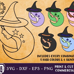 Häxa Bundle SVG | Häxa SVG | Häxkvinna SVG | Grundläggande häxa svg | Häxkonst svg | Goth Chick | dxf png Klipp ut digitala filer