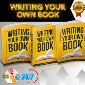 Writing Your Own Book eBook + 26 Articles:  Step-by-Step Guide to Writing & Publishing | Editable Canva Template | Digital Download