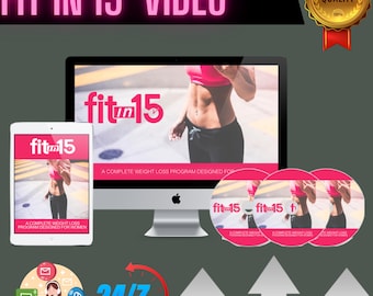 15-Minute Fitness Video Pack + Editable Canva Landing Page | Home Workout Program for Beginners