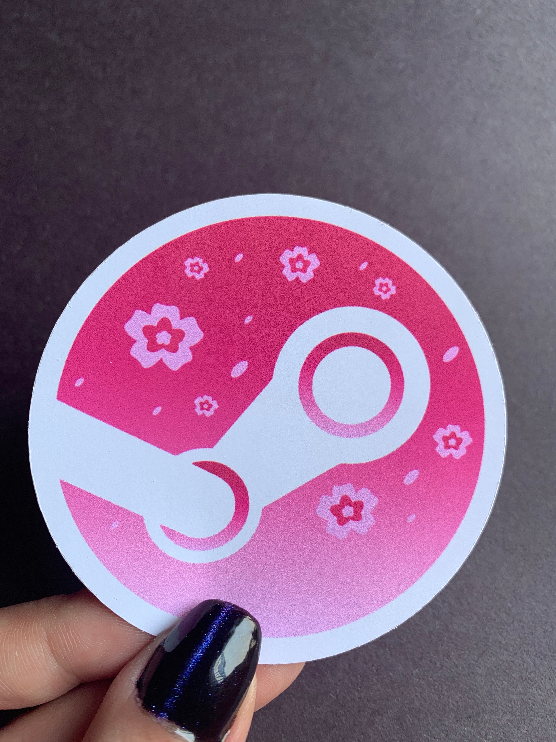 Steam Icon Sticker Steam Logo Sticker | Gaming Decal for Laptops, Consoles, Water Bottles ...