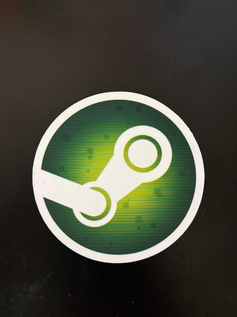 Steam Logo Sticker | Gaming Decal for Laptops, Consoles, Water Bottles | Variety of Patterns Retro