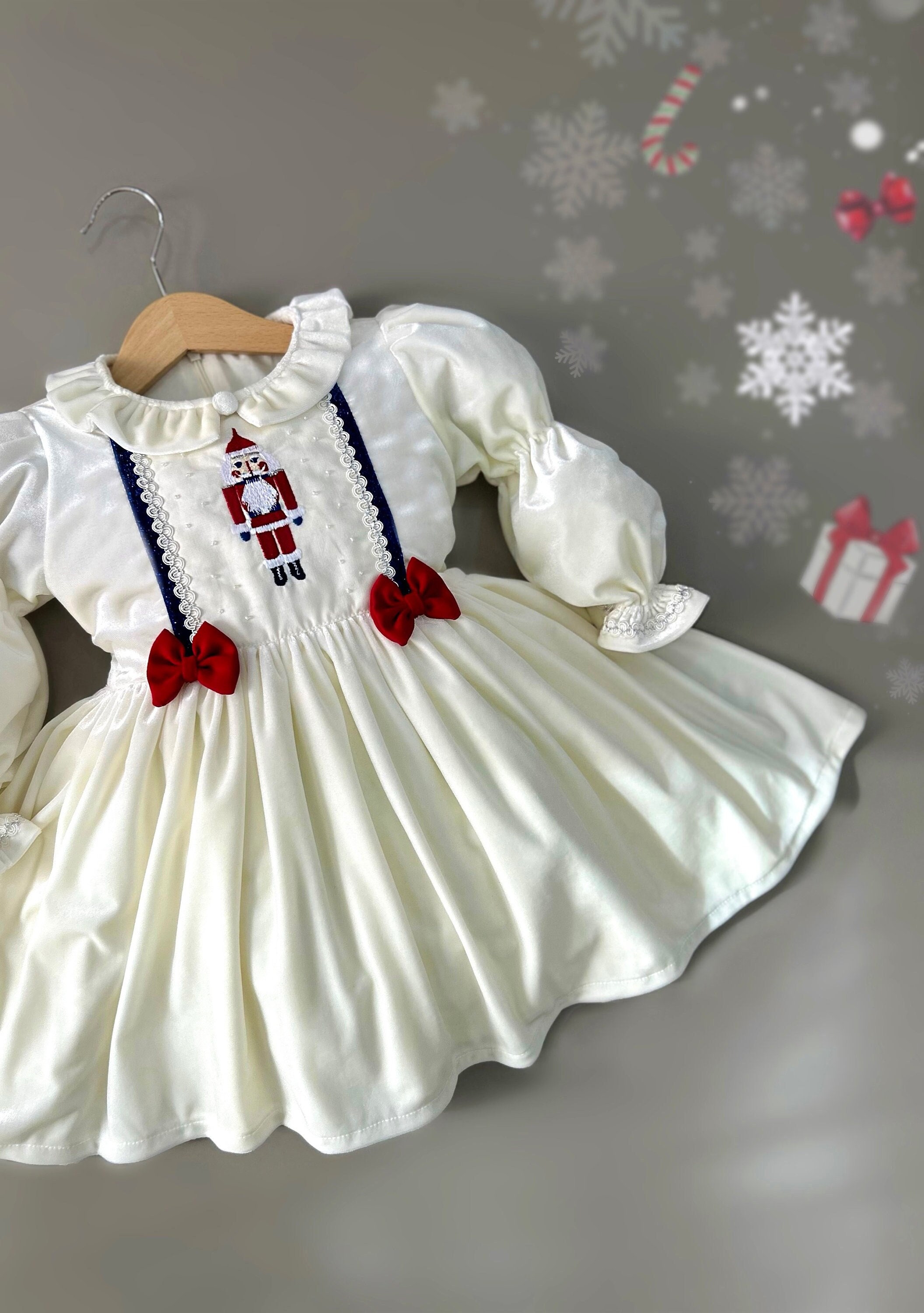 winter dresses for Wool A-line Dress from NikkaPlace waist construction Beaded Dresses US Child Size:child-12 Red Satin Black Handmade