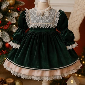 green velvet dress 12 18 months Amazon.com: Nibbcoa Toddler Girl Christmas Dress Velvet Outfit Puff Long Sleeve Santa Claus Embroidery Dress Christmas Party Clothes (A-Green, 12-18 Months): Clothing, Shoes & Jewelry