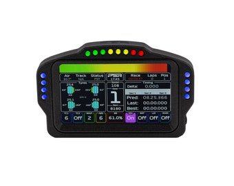 Sim Racing Dashboard Touchscreen-LEDs RPM SimHub, PSRGT 5.0 Elite Printed Sim Racing Square Edition