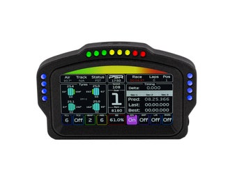 Sim Racing Dashboard Touchscreen Display LEDs RPM SimHub, PSR GT 5.0 Elite Printed Sim Racing Round Edition