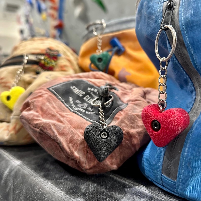 Rock Climbing Hold Keychain - Colorful Climber Gift image 1