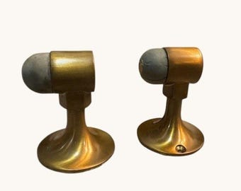 Vintage Baldwin No 555 Forged Bronze Door Stop Set of 2 Made in USA Hardware