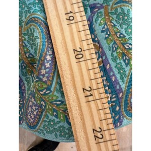 Vintage Adrianna Papell Silk Skirt Suit Teal Paisley 90s 2 Piece Set immagine 10