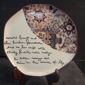 Anthropologie "Love Given, Love Received" Dessert Snack Plate. 9" Bild 1