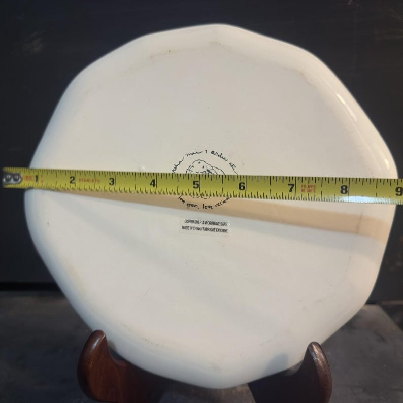 Anthropologie "Love Given, Love Received" Dessert Snack Plate. 9" Bild 3