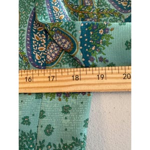 Vintage Adrianna Papell Silk Skirt Suit Teal Paisley 90s 2 Piece Set immagine 9