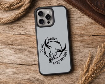 Longhorn Skull Phone Case: Western Country Style