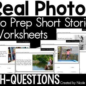 Real Photos Reading Comprehension Passages and Wh Questions