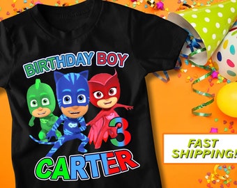 Pj Mask Birthday Shirt - Etsy