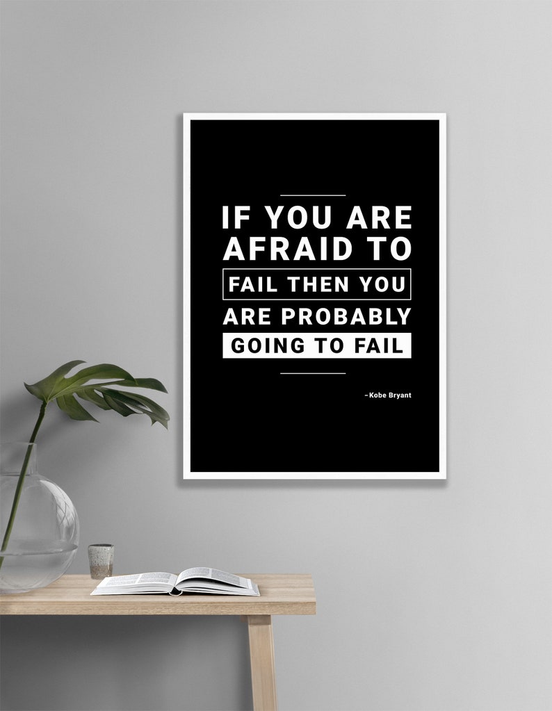 Motivational Wall Art Print Quote Minimalist Living Room Etsy