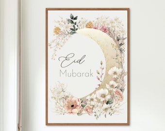 Eid Mubarak Print | Eid Wall Art | Eid Printable | Eid Decor | Eid Decoration | Eid Gift | Eid Sign | Eid Digital Print Poster | Eid Poster