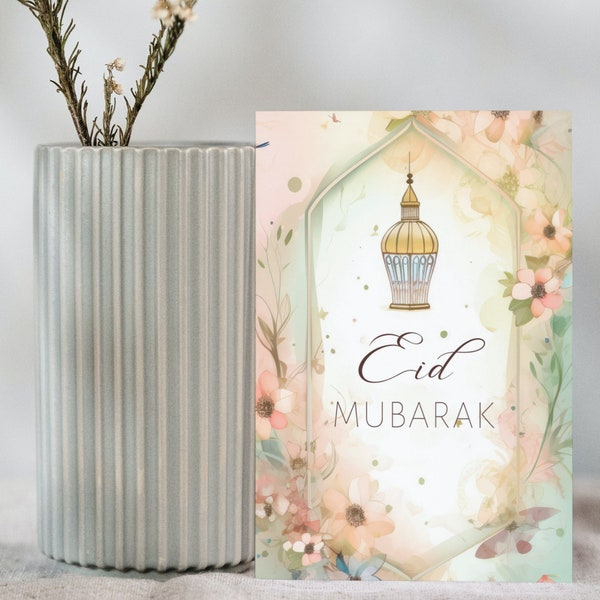 Printable Eid Card | Digital Eid Card | Eid Greeting Card Print | Eid Al Fitr | Eid Al Adha | Eid Card Print | Eid Card Digital |Eid Mubarak