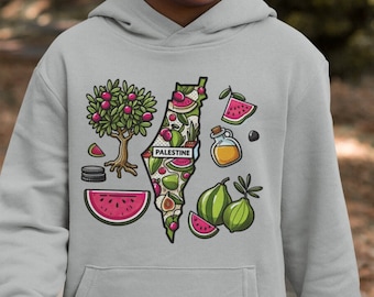 Kids Palestine Hoodie | Kids Palestine Clothing | Childrens Palestine Hoodie | Childrens Hoodie | Kids Free Palestine | Kids Palestine |Gift