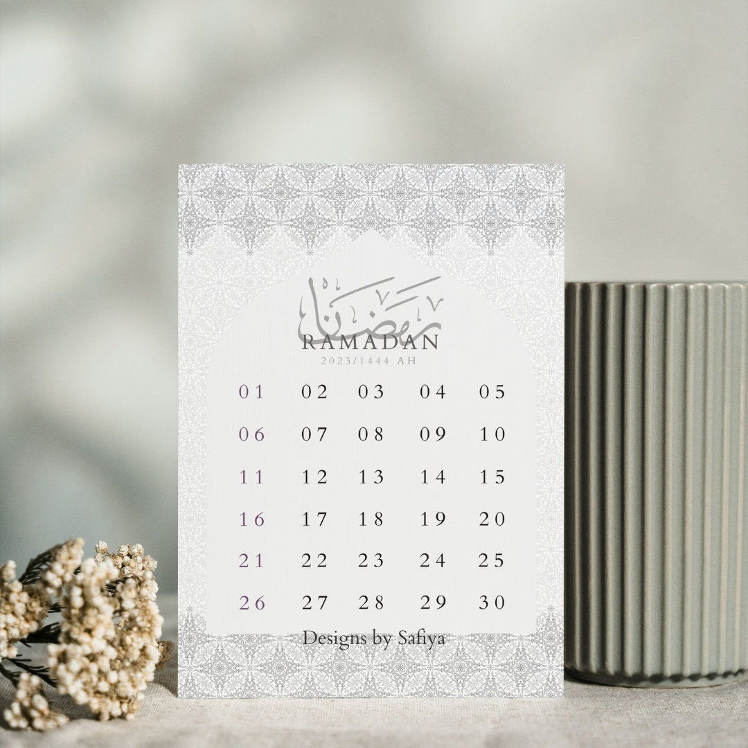 Calendario Dell'Avvento Del Ramadan Per Bambini – Poster Gigante Con 30 Adesivi A Stella – Decorazioni Ramadan Mubarak