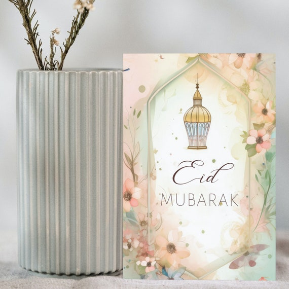 Printable Eid Card | Digital Eid Card | Eid Greeting Card Print | Eid Al Fitr | Eid Al Adha | Eid Card Print | Eid Card Digital |Eid Mubarak