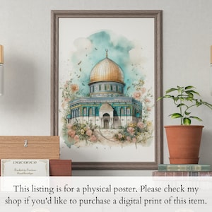 Felsdom-Wandkunst | Al-Aqsa-Moschee Poster | Palästina | Jerusalem | Al-Aqsa-Moschee-Wandkunst | Felsdom-Wandkunst | Aqsa