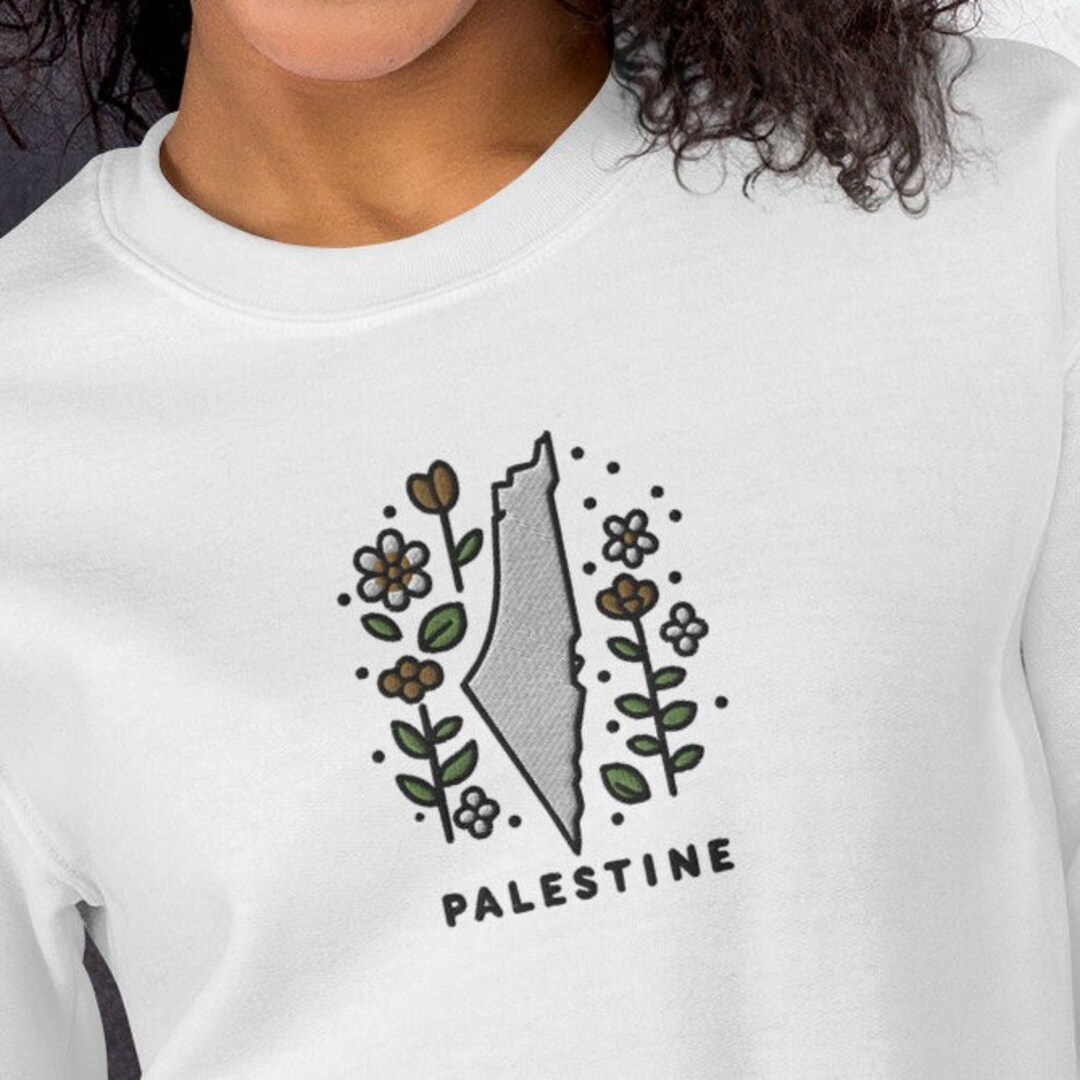 Palestine Flag Products - Sustainably Made Unisex Premium Sweatshirt Fist 1