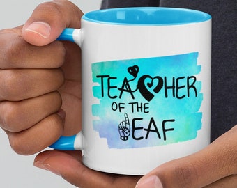 Colorful Teacher of the Deaf Mug