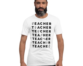 Teacher Sign Language Fingerspelling Shirt  ||  DHH D/HH Teacher  ||  ASL Teacher  ||  Special Education Teacher