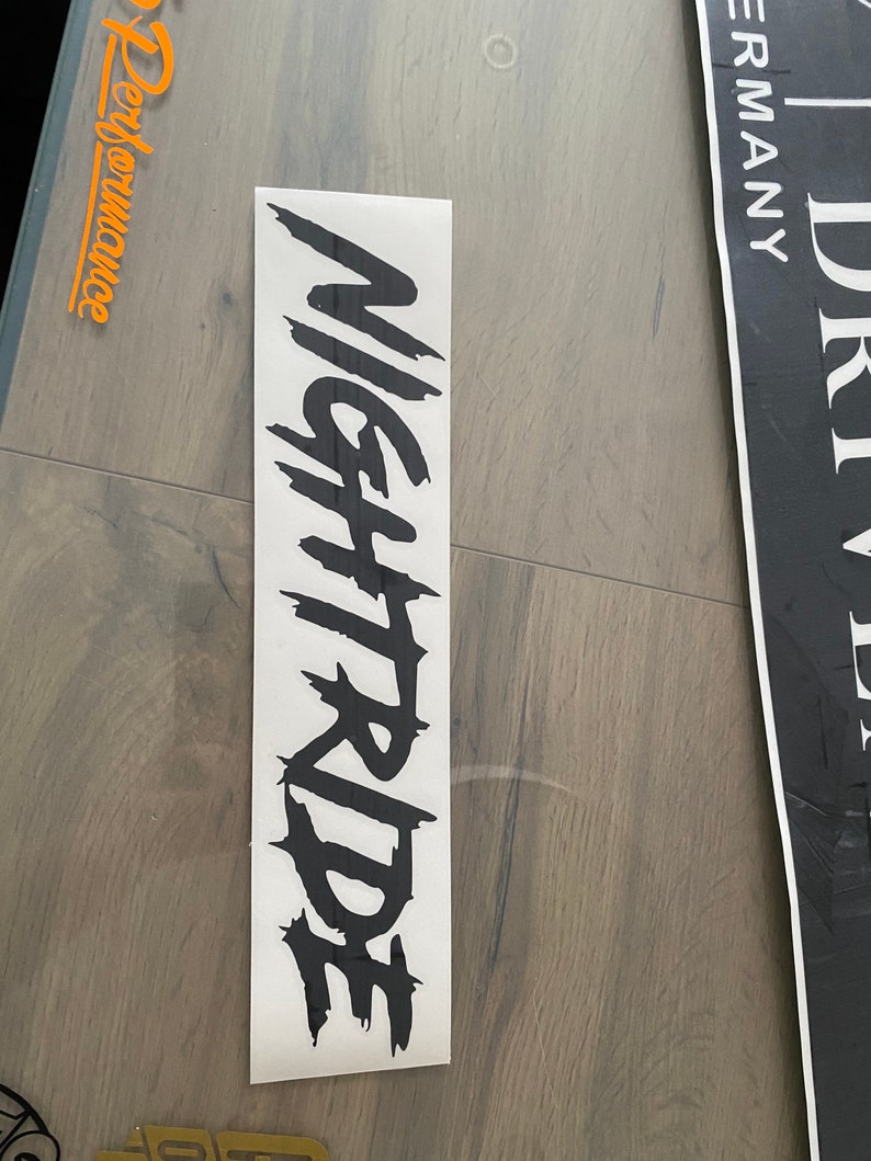 NIGHTRIDE Sticker Car Sticker Matt Black Etsy