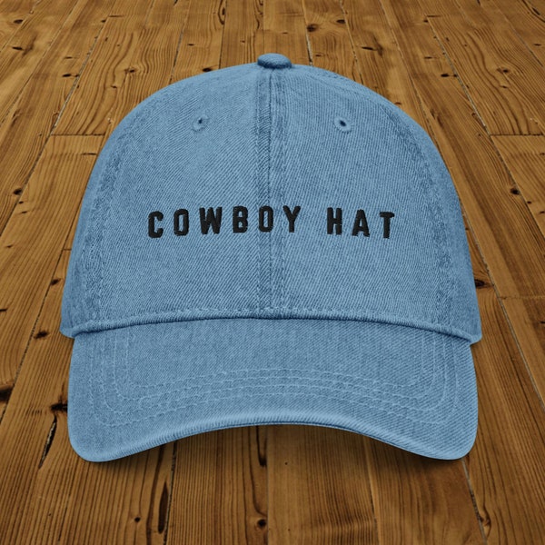 Denim Cowboy Hat Etsy