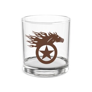 Rocks Glass, Custom Luxury Whiskey Glass for Cowboys, Western Drinkware, Personalized Bar Accessories, Unique Bourbon Tumbler, Gift for Him