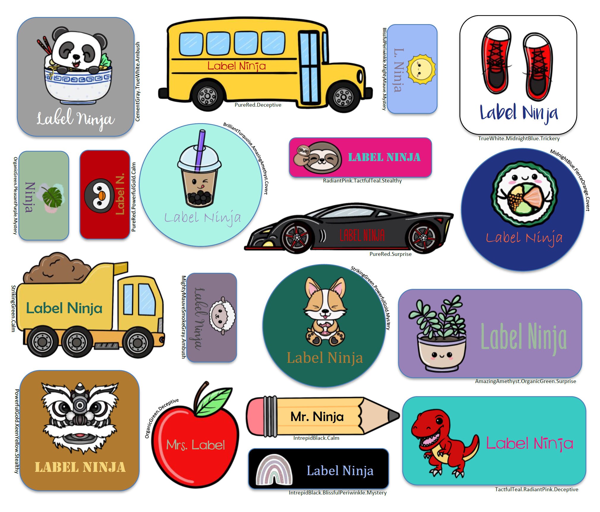 Custom Labels. Name Labels. Daycare Labels. Name Stickers. Waterproof