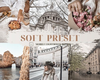 SOFT PRESET Mobile Lightroom preset, Instagram filter preset, Blogger preset, Influencer preset, Interiors, Travel, Lifestyle Presets