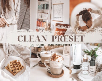 CLEAN PRESET | lightroom mobile preset | Photo filter | Edition | Editing photos, aesthetic preset, iPhone preset