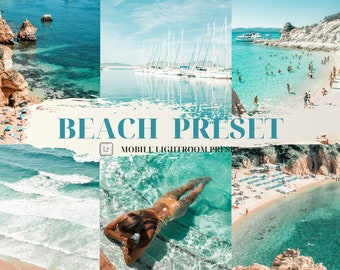 BEACH PRESET | Lightroom mobile preset | Summer preset | Filtro fotografia, aesthetic preset, summer preset, travel preset
