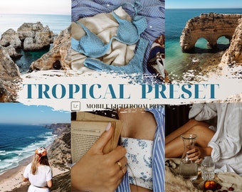 TROPICAL PRESET | Lightroom mobile preset | Summer preset | Filtro fotografia | aesthetic preset | aesthetic instagram