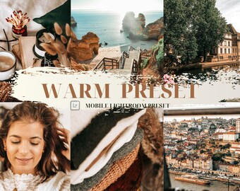 WARM PRESET, Mobile Lightroom preset, Instagram filter preset, Blogger preset, Influencer preset, Interiors, Travel, Lifestyle Presets