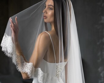 Luxury Wedding Veils, Veil Minimalist, 2 layer wedding veil, vintage wedding veil, Veil for Wedding, Bridal Wedding Veil, Veil for Bride